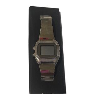 Retro Silver Digital Watch -‎ Stainless Steel Style - New in Box